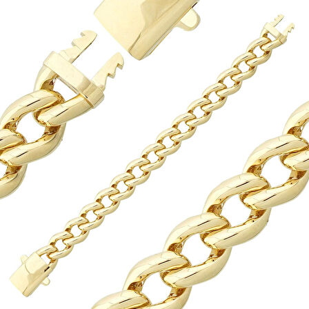 Bombeli Klasik Gurmet Altın Bileklik