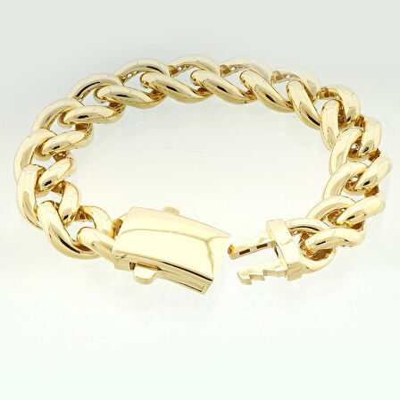 Bombeli Klasik Gurmet Altın Bileklik