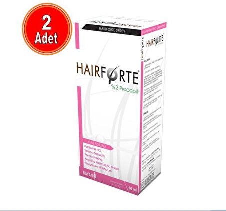 Hairforte Sprey Bayan 60 Ml 2'Li Fırsat Paketi