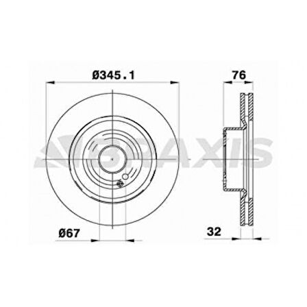 Mercedes Fren Diski On S-Class W220 98>03 C215 99>06 - Braxıs Ad1094