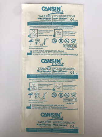 CANSINPLAST 9 CM X 20 CM NON WOVEN YARA PEDİ 504