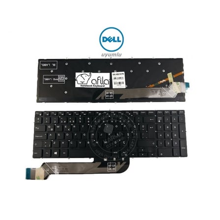 Dell 7566, P65F, P66F, P72F, P75F Notebook Klavyesi, Laptop Tuş Takımı (Siyah TR) ışıklı / KL0999LD
