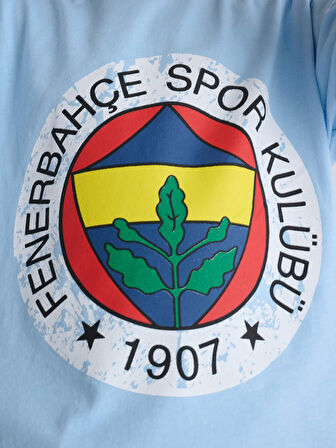 Fenerbahçe Orijinal Lisanslı Renkli Logo Sıfır Yaka Çocuk T-Shirt
