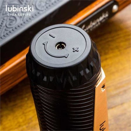 Lubinski Lion İğneli + Delicili Tek Torch Puro Çakmağı Gunmetal LB-167