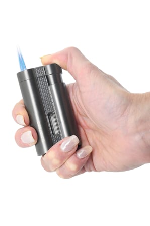 Quantoro 3 Torch Pürmüz Gunmetal Metal Puro Çakmağı - TRZ1016