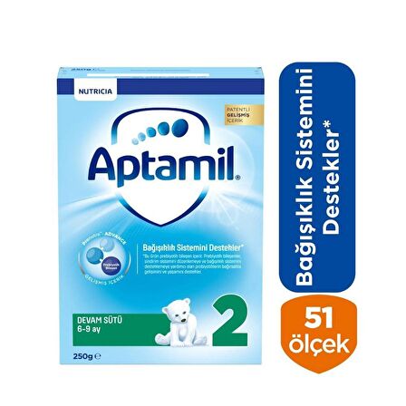 Aptamil Nutricia 2 Numara Laktozlu Prebiyotik 6 - 9 Ay Devam Sütü 250 gr