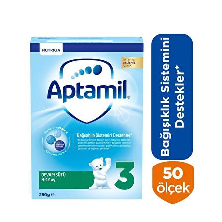 Aptamil Nutricia 3 Numara Laktozlu Prebiyotik 9 - 12 Ay Devam Sütü 250 gr