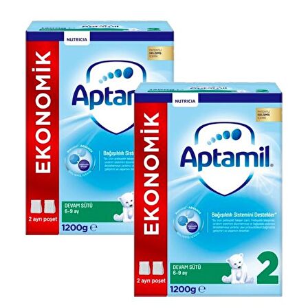 Aptamil 2 Devam Sütü Yeni Formül 1200 gr x 2 Adet