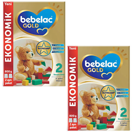 Bebelac Gold 2 Devam Sütü 800 gr 2 ADET