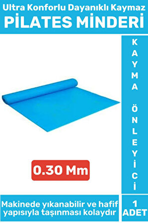 Premium Dayanıklı Konforlu Kaymaz Fitness Yoga Aerobik Meditasyon PİLATES MİNDERİ 0.30 Mm