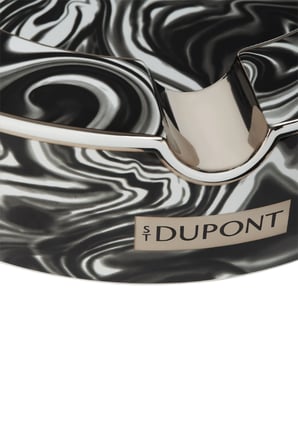 S.T. Dupont Zebra Desenli Siyah Beyaz Porselen Üçlü Puro Küllüğü 6725 TR9908