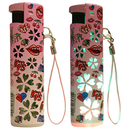 Hunter Turbo Jet Alevli Işıklı Metal Çakmak 20’li Set – Doldurulabilir LED Işıklı (32-4BK)