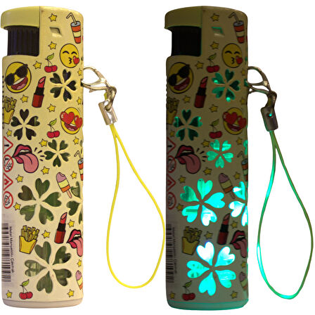 Hunter Turbo Jet Alevli Işıklı Metal Çakmak 20’li Set – Doldurulabilir LED Işıklı (32-4BK)