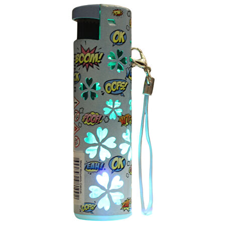 Hunter Turbo Jet Alevli Işıklı Metal Çakmak – Doldurulabilir LED Işıklı Tasarım (32-4B1)