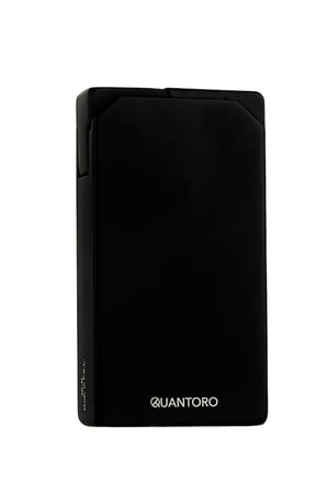 Quantoro Çift Torch Pürmüz Delicili Siyah Metal Puro Çakmağı - TRZ1192