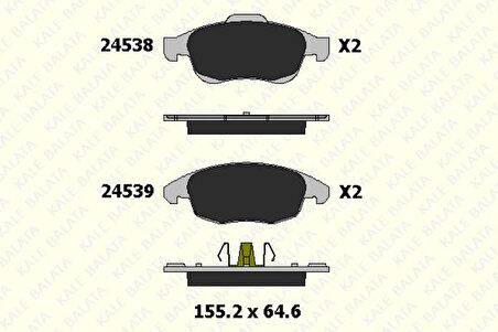 Psa On Fren Balatası C4 Picasso C4 II Ds4 1,6hdi 110 / 1,8 16v 10 / 06 Partner Tepe Berlingo III P5008 D - Kale B 24538 180 05 Ans