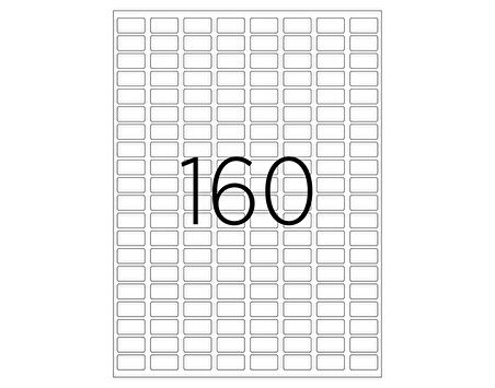 A1 Etiket Tw-2280 100 A4 Sayfa Lazer Etiket 22 x 12 mm A4 Sayfada 160 Etiket