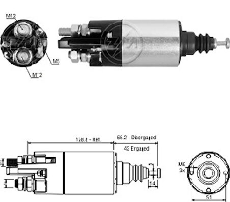 Unıversal Marş Otomatiği-Dt-24v-24v.39mt Mercedes Actros Kulaksız- - Zm-842
