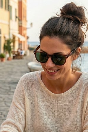 Unisex Polarize Wayfare Kahverengi Güneş Gözlüğü 23045-3 c3