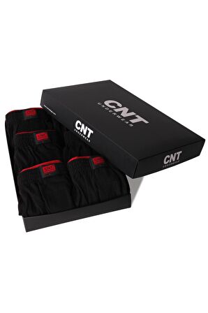 Erkek 6'lı Premium Paket Penye Düğmeli Boxer Yeni Yıl, Yılbaşı, Hediyelik