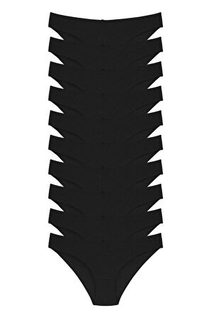 Kadın Çok Renkli Likralı Esnek Yumuşak Dokulu 10 Lu Slip Külot 