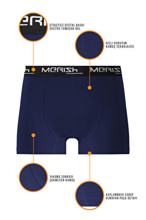 Erkek 6'lı Premium Likralı Boxer ( KUTULU ÜRÜN ) 