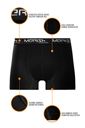 Erkek 6'lı Premium Likralı Boxer ( KUTULU ÜRÜN ) 