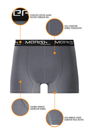 Erkek 6'lı Premium Likralı Boxer ( KUTULU ÜRÜN ) 