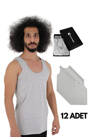 CENNETOĞLU 12 Adet Erkek Penye Atlet EKONOMİK PAKET