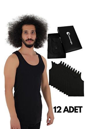 CENNETOĞLU 12 Adet Erkek Penye Atlet EKONOMİK PAKET