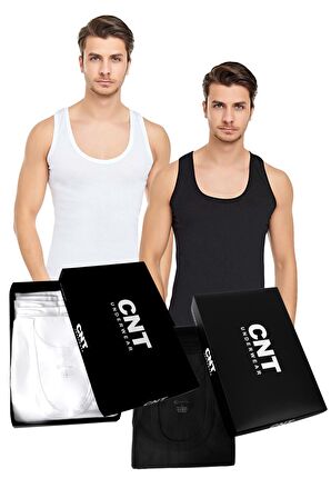 CENNETOĞLU 12 Adet %100 Pamuk Beyaz Erkek Penye Atlet EKONOMİK PAKET Yeni Yıl, Yılbaşı, Hediyelik