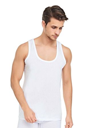 CENNETOĞLU 6 Adet %100 Pamuk Beyaz Erkek Penye Atlet EKONOMİK PAKET Yeni Yıl, Yılbaşı, Hediyelik