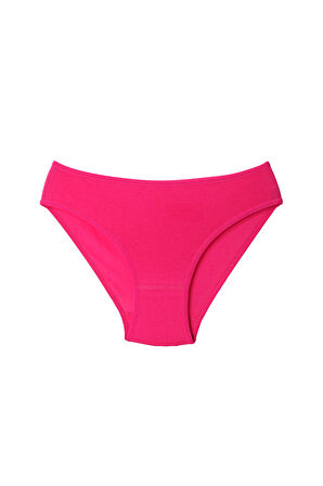 Kadın Günlük Bikini Külot FUŞYA Rengi Penye Esnek Kumaş 