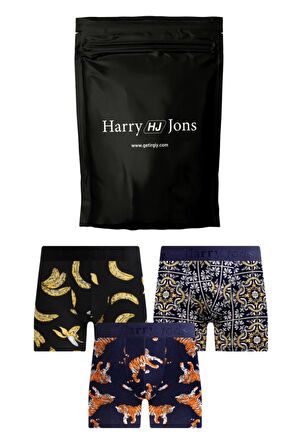Erkek 3'lü Boxer 1. Sınıf Kumaş Premium Paket Özel Dizayn. Düz Likralı Boxer Şort Çeyizlik Hediyelik 