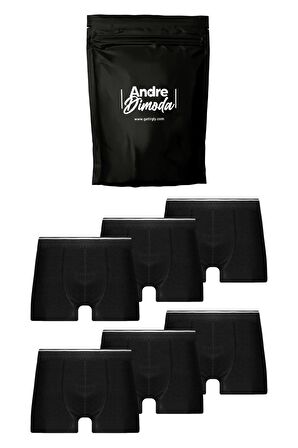 Erkek 6'lı Boxer 1. Sınıf Kumaş Premium Paket Özel Dizayn Düz Likralı Boxer Şort Çeyizlik Hediyelik Kutulu Ürün 