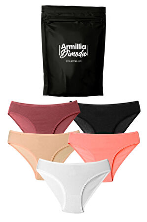 Kadın Günlük Bikini Külot Hijyenik Premium Paketinde Penye Esnek Kumaş