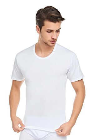 Erkek Bisiklet Yaka Penye Fanila T-Shirt