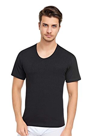 Erkek Bisiklet Yaka Penye Fanila T-Shirt