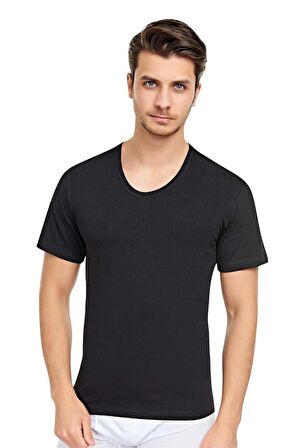 Erkek Bisiklet Yaka Penye Fanila T-Shirt