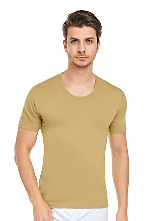 Erkek Bisiklet Yaka Penye Fanila T-Shirt