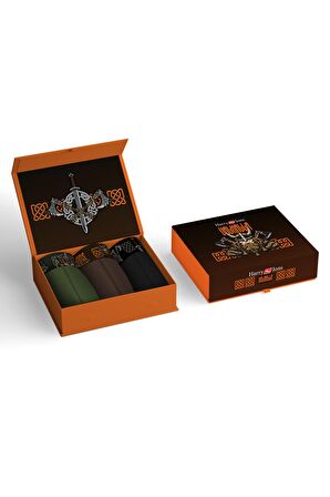 Viking Premium Kutulu 3 Adet Erkek Boxer Hediyelik Kutu