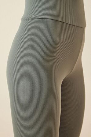 Kadın Fitilli Spor Tayt