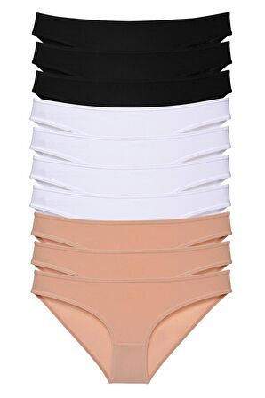 Kadın Günlük Bikini Külot Hijyenik Premium Paketinde Penye Esnek Kumaş