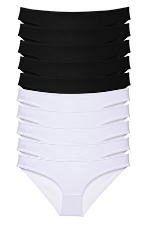 Kadın Günlük Bikini Külot Hijyenik Premium Paketinde Penye Esnek Kumaş