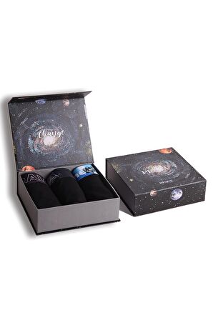 Space Premium Kutulu 3 Adet Erkek Boxer Hediyelik Kutu