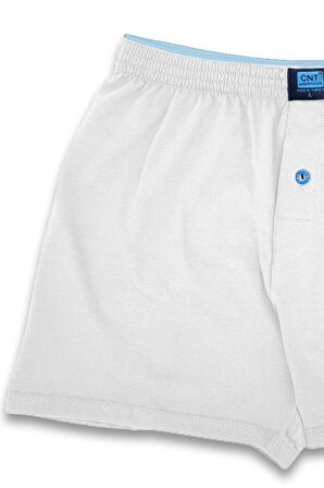 Erkek 6 Adet Penye Düğmeli Boxer Premium Paket