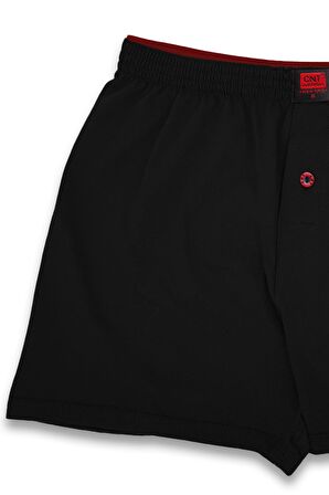 Erkek 6 Adet Penye Düğmeli Boxer Premium Paket