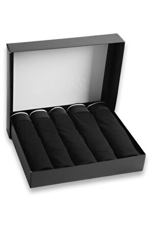 Erkek Pamuklu Likralı Boxer 5'li Premium Paket Çeyizlik Özel Dizayn