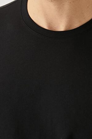 Erkek 3'lü Slim Fit Bisiklet Yaka %100 Pamuk Kısa Kollu Tişört