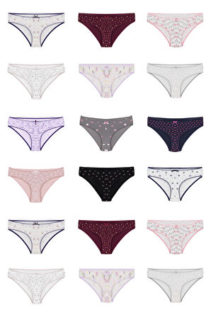 Kadın 1 Adet Rastgele Sürpriz Desenli Külot-Özel Gizemli Paketinde Sürpriz Külot